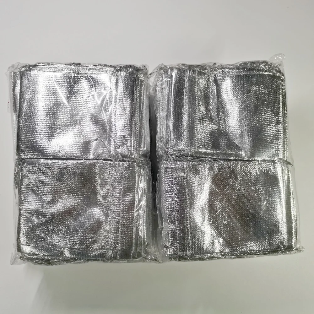 100pcs/lot 5x7 7x9 9x12 10x15cm Golden/Silver Color Drawstring Organza Bag Christmas Wedding Gift Pouches Jewelry Packaging Bags