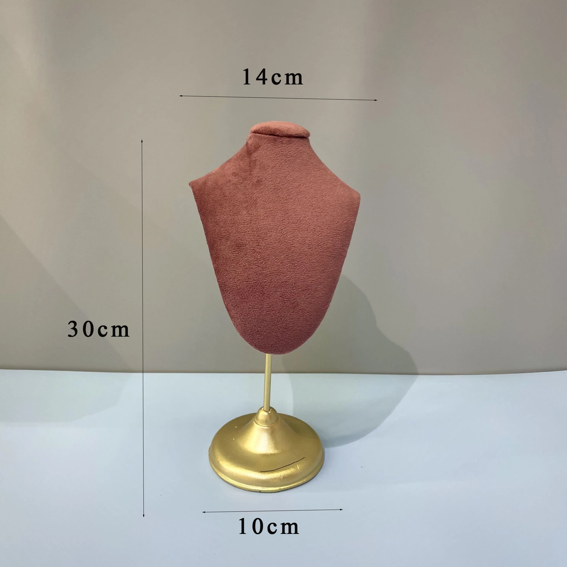 Hot Sale Gray Beige Velvet Necklace Jewelry Display Earrings Stand Organizer Pendants Mannequin Model Bust Show Rack