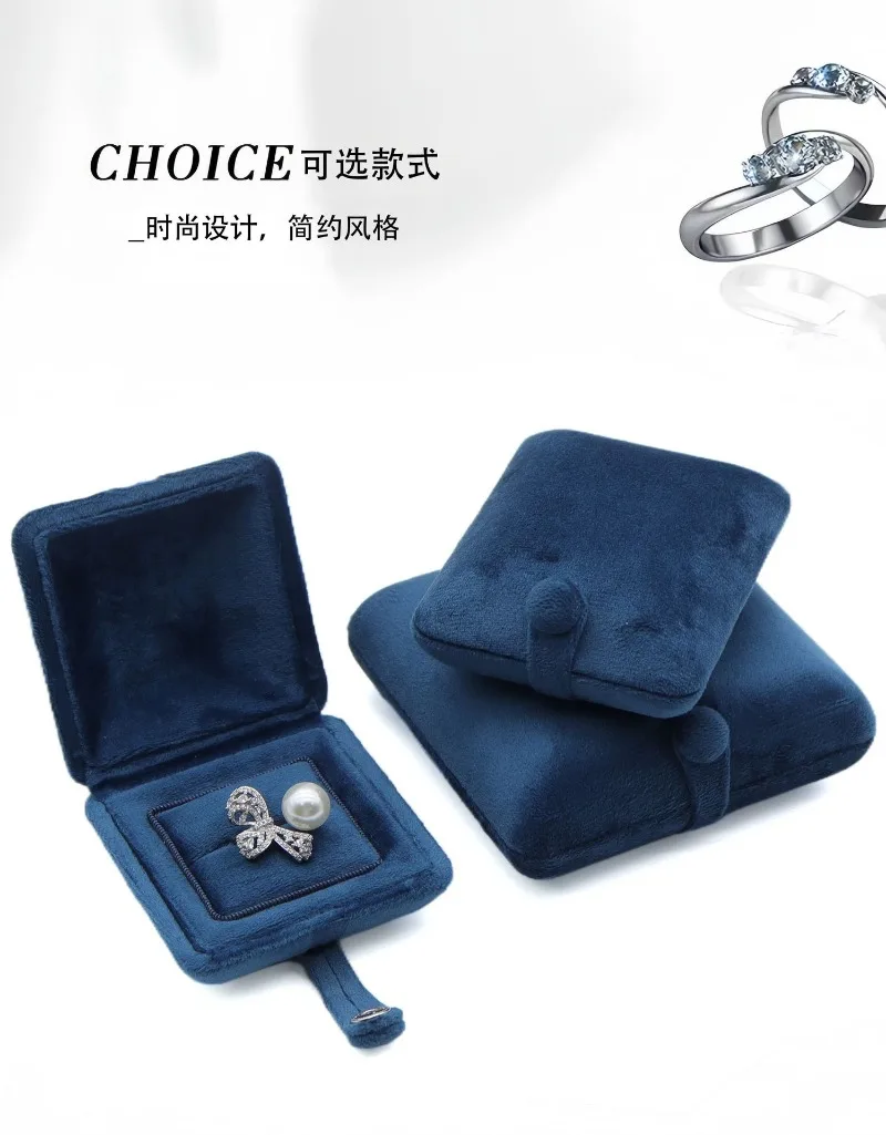 Luxury Velvet Jewelry Gift Box Premium Ring Earring Pendant Display Case Travel Bracelet Organizer Storage for Ladies Birthday