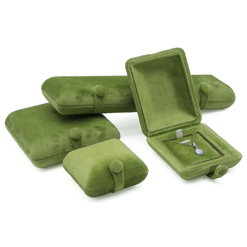 Luxury Velvet Jewelry Gift Box Premium Ring Earring Pendant Display Case Travel Bracelet Organizer Storage for Ladies Birthday