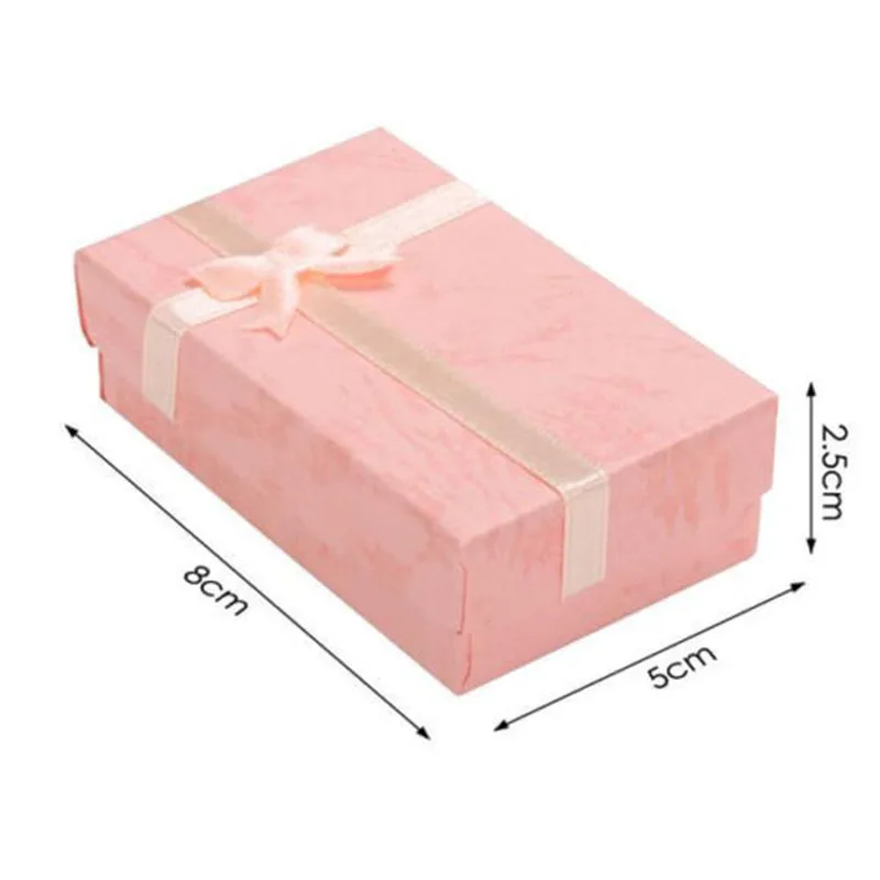 32pcs Jewelry Box 8x5cm Black Necklace Box for Ring Gift Box Paper Jewellery Box Packaging Bracelet Earring Display with Sponge
