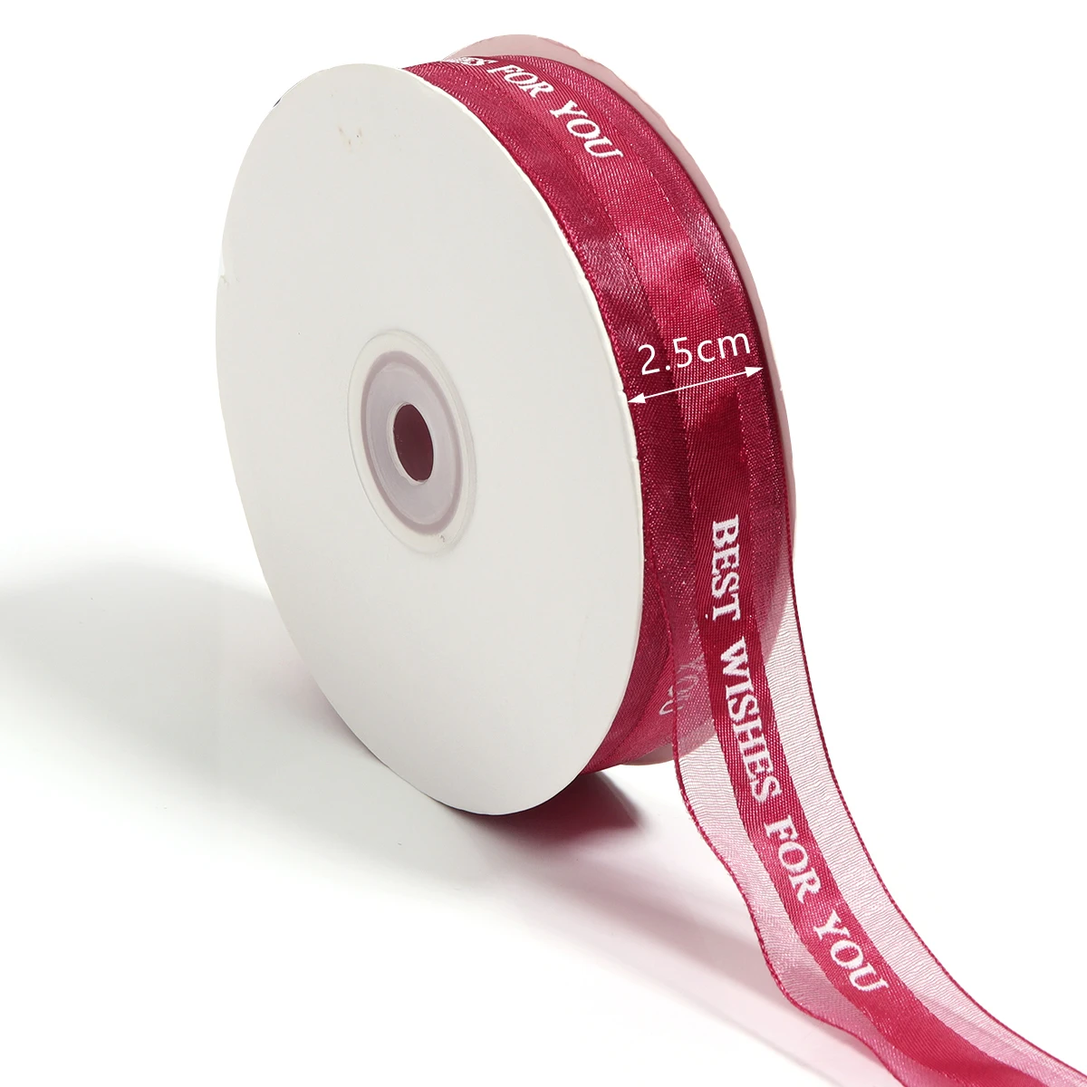 45yards/lot 25mm Polyester Ribbon Printed Best Wishes For You Ribbon For Handmade Design Wedding Invitation Bouquet Gift Packing