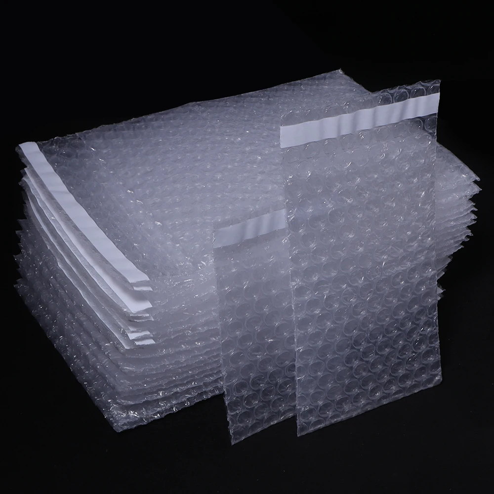 10-50pcs/lot Clear Self-adhesive Double Sided Bubble Bags Packaging Pouches Jewelry Bead Small Accessories Shipping Packaging