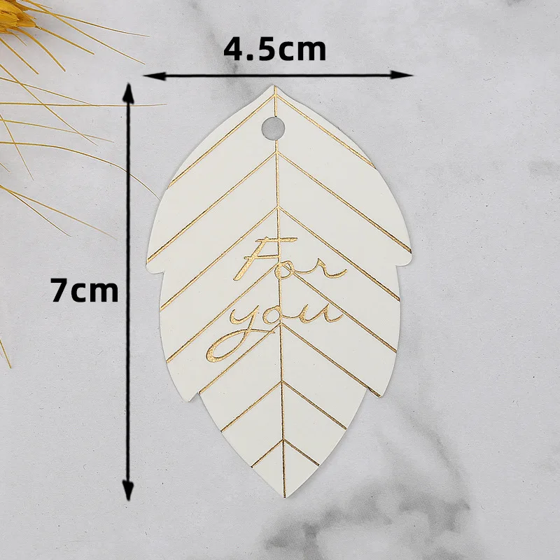 50-100pcs Gold Stamping Thank You Paper Card Tags Black White Black Handmade Gift Wrapping DIY Jewelry Packing Wholesale