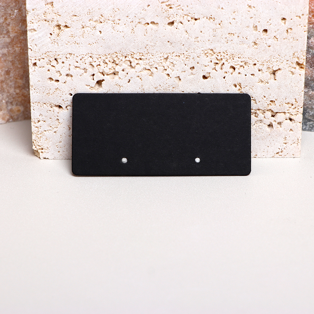 50PCS 6.5x3cm 2 Holes Blank Horizenal Display Cards For Stud Earrings Drop Jewelry Cardboard Small Businesses Packaging Supplies