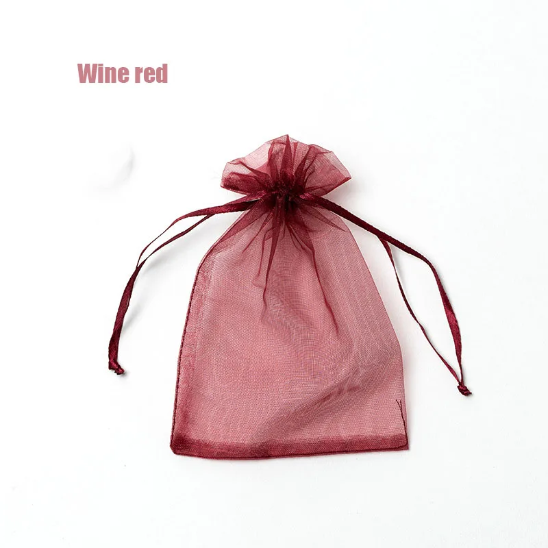 RE Wholesale 11X16 15X20 17X23cm 20x30cm Jewelry Drawable Organza Bags Wedding Decoration Party Packaging Pouches Gift Bags