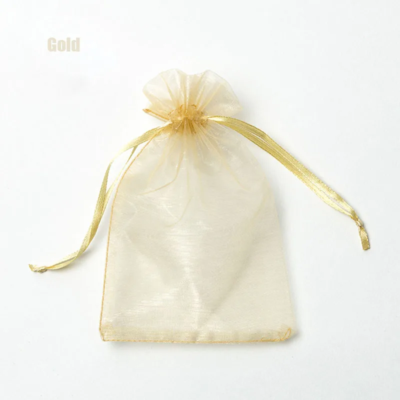 RE Wholesale 11X16 15X20 17X23cm 20x30cm Jewelry Drawable Organza Bags Wedding Decoration Party Packaging Pouches Gift Bags