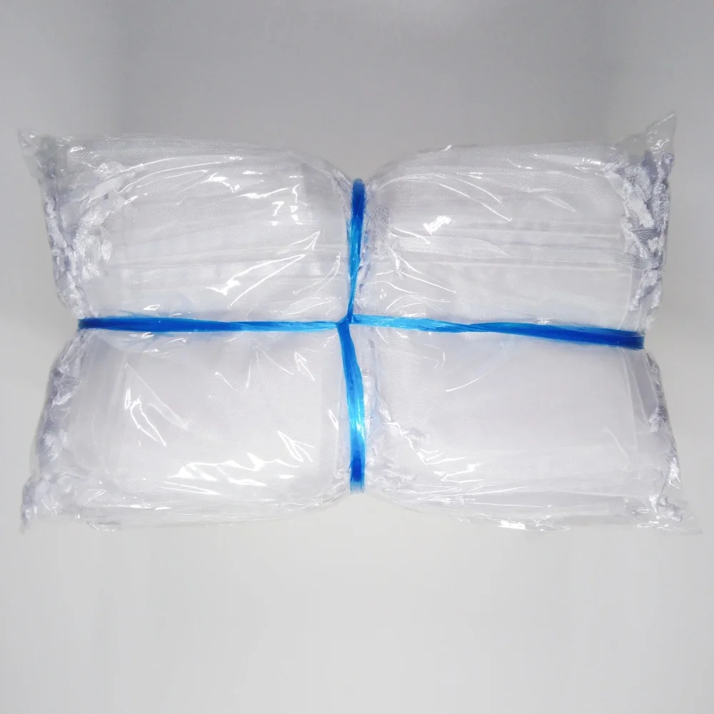 500pcs Organza Bags Wedding Party Decoration Jewelry Packaging 7x9 9x12 10x15 13x18 Cm Household Gift Pouches