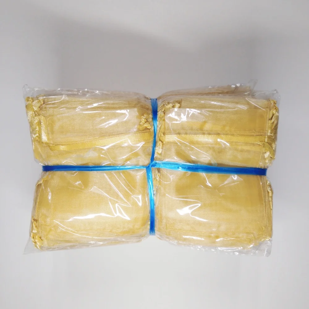 500pcs Organza Bags Wedding Party Decoration Jewelry Packaging 7x9 9x12 10x15 13x18 Cm Household Gift Pouches