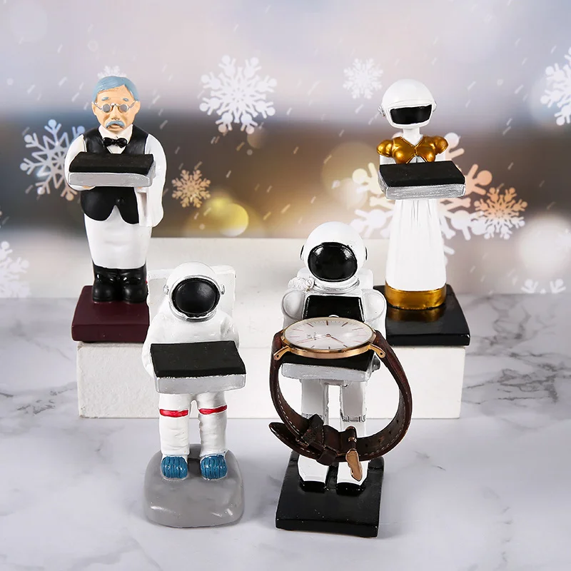 Resin Watch Display Stand Creative Old Butler Display Stand Astronaut Jewelry Storage Stant Decorative Desktop Storage Stand