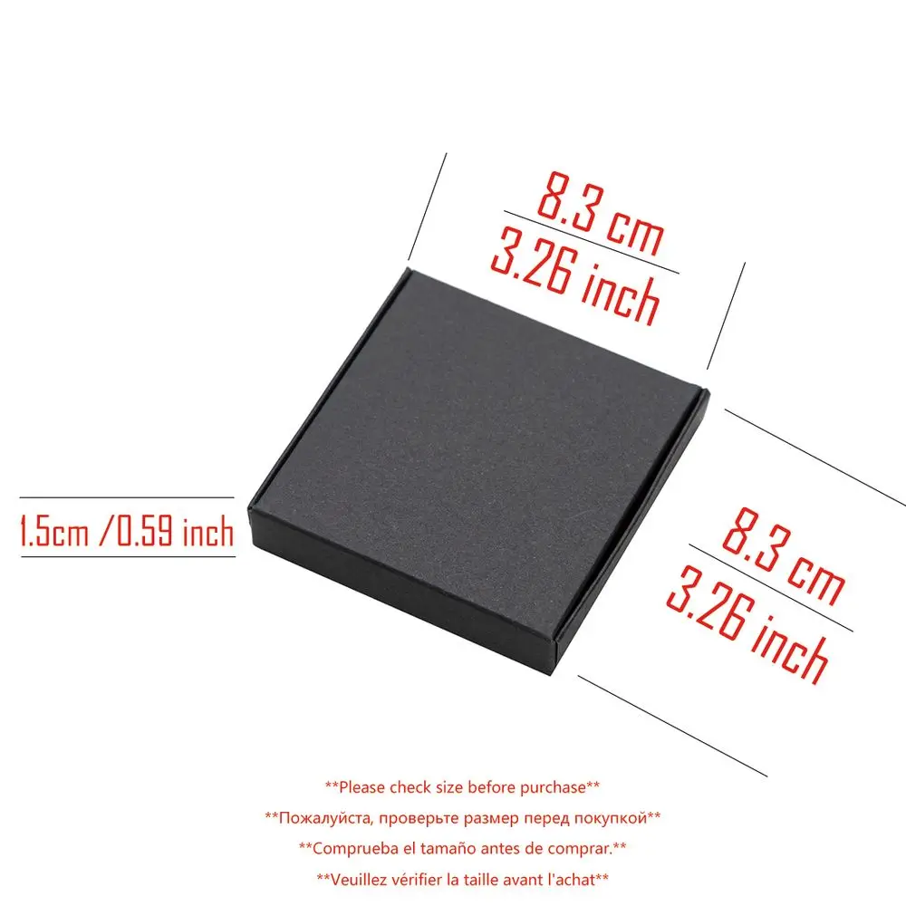 30PCS White Black Kraft Paper Jewelry Gift Box Package Holder Storage For Earring Necklace Accessories Wedding Wholesale Bulk