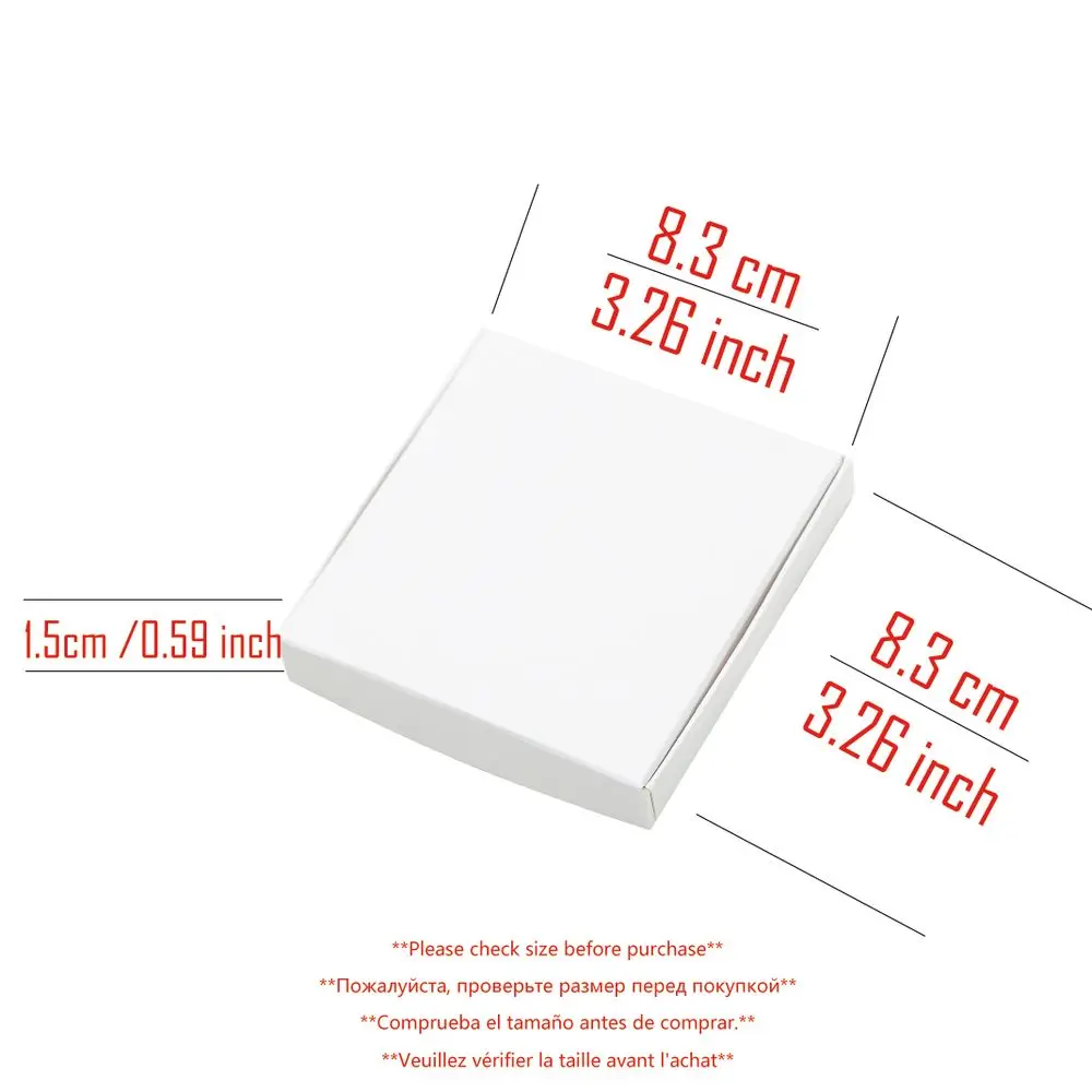 30PCS White Black Kraft Paper Jewelry Gift Box Package Holder Storage For Earring Necklace Accessories Wedding Wholesale Bulk