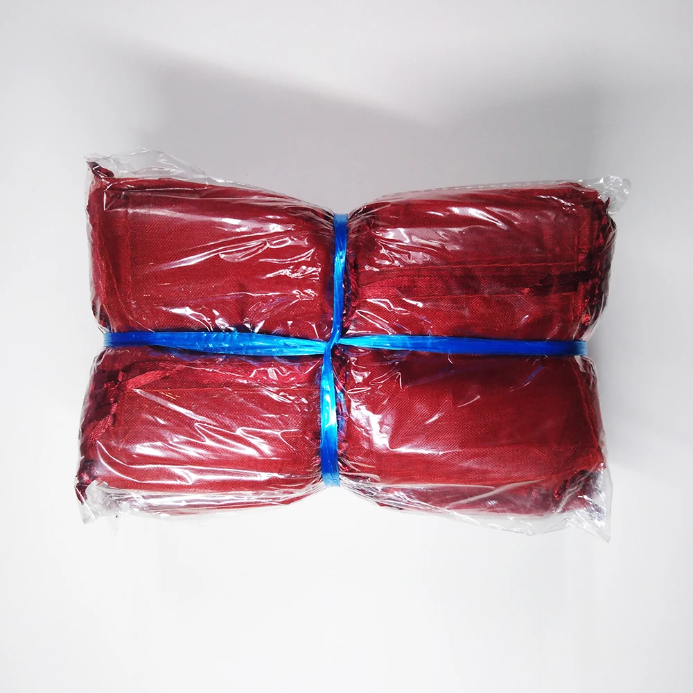 500pcs Organza Bags 5x7 7x9 9x12 10x15 13x18cm Wedding Party Christmas Favor Drawstring Gift Bag Jewelry Packaging Bags Pouch