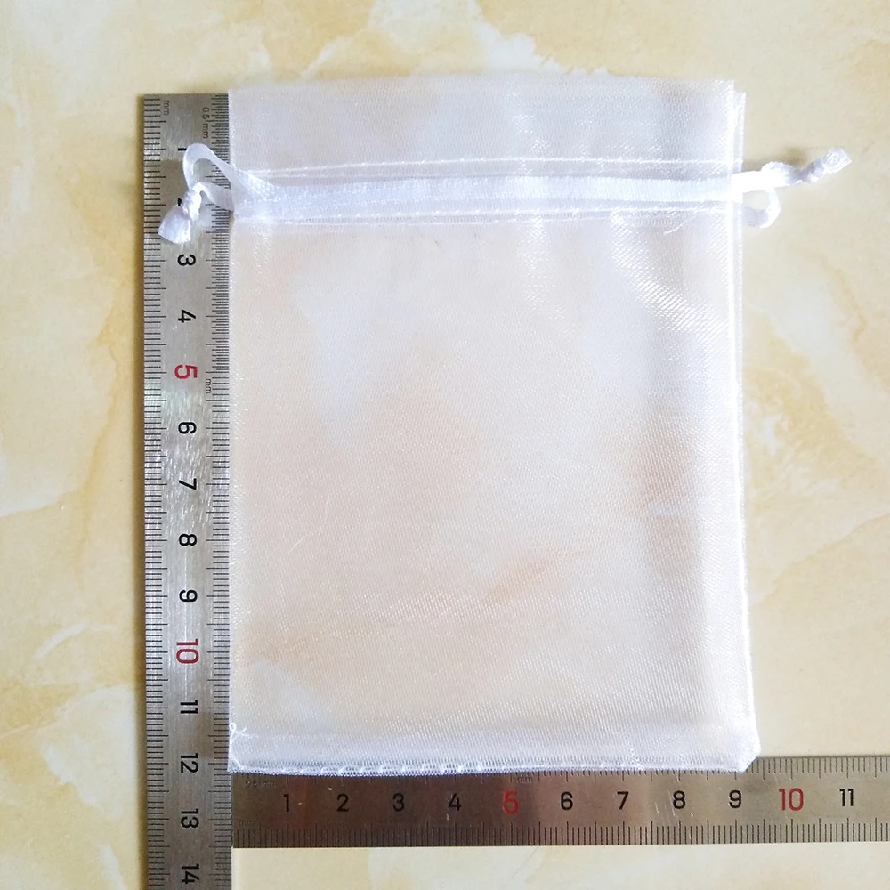 500pcs Organza Bags 5x7 7x9 9x12 10x15 13x18cm Wedding Party Christmas Favor Drawstring Gift Bag Jewelry Packaging Bags Pouch