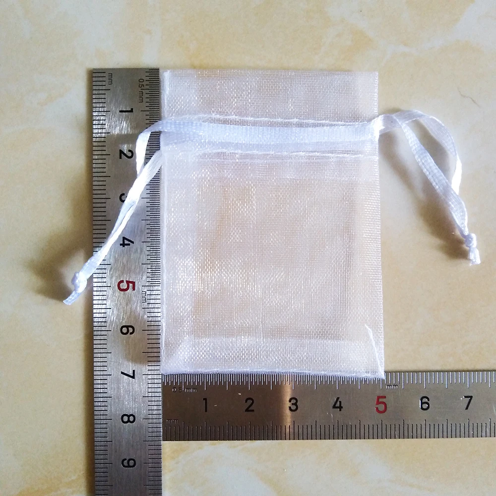 500pcs Organza Bags 5x7 7x9 9x12 10x15 13x18cm Wedding Party Christmas Favor Drawstring Gift Bag Jewelry Packaging Bags Pouch