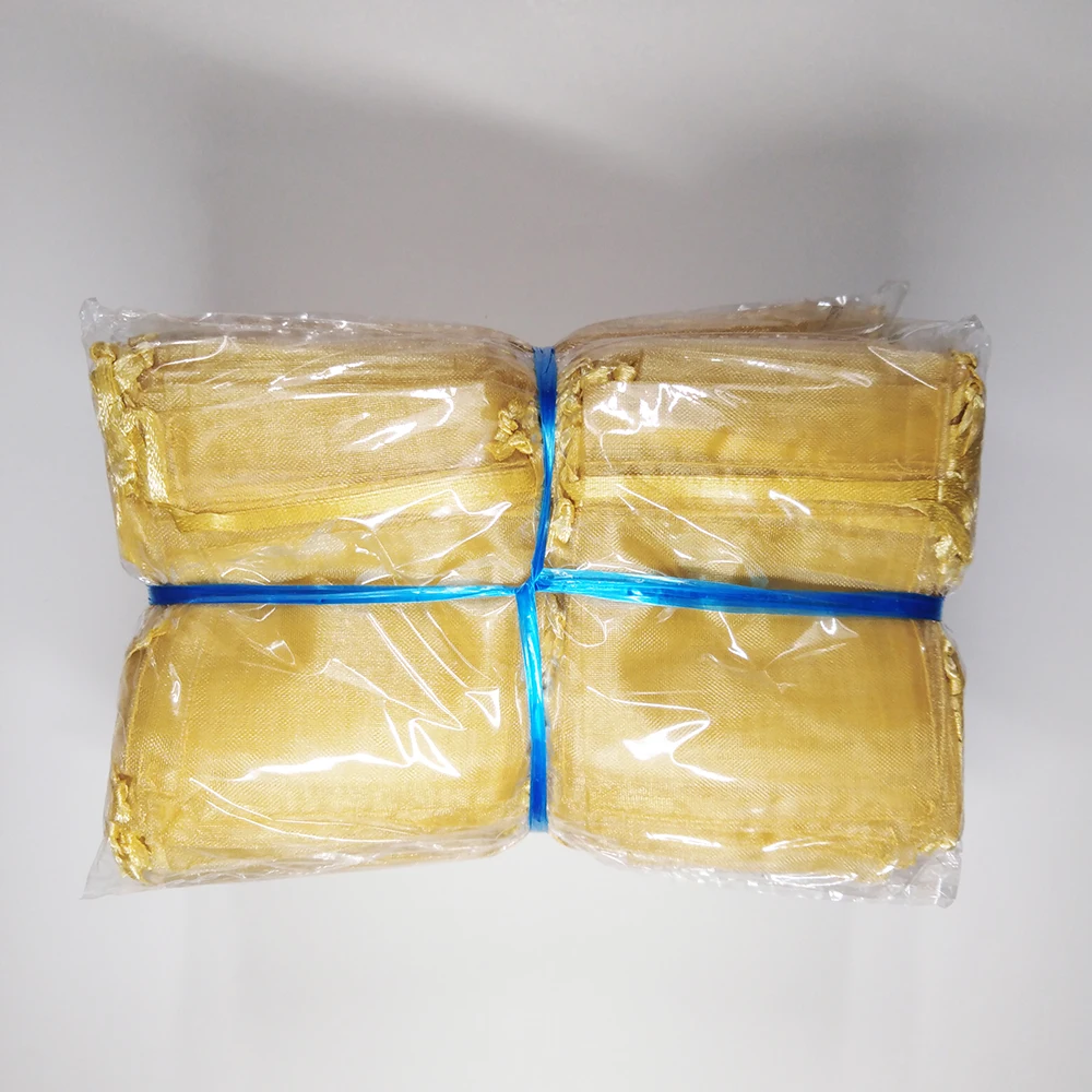 500pcs Organza Bags 5x7 7x9 9x12 10x15 13x18cm Wedding Party Christmas Favor Drawstring Gift Bag Jewelry Packaging Bags Pouch