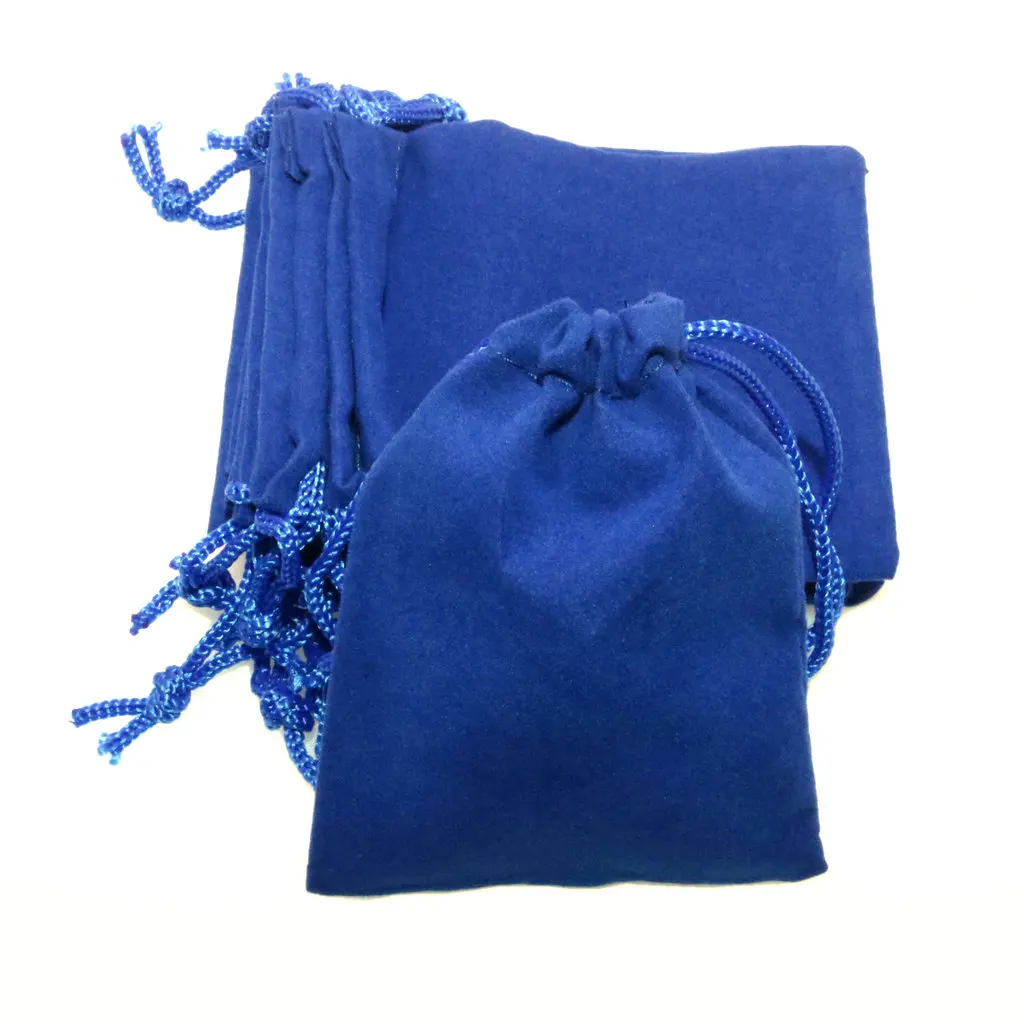 100PCS 5x7 7x9 10x12 Velvet Dust Pouch Jewelry Bag Black Gift Large Earphone Red Blue Pink Colors Cotton Rope Drawstring Pocket
