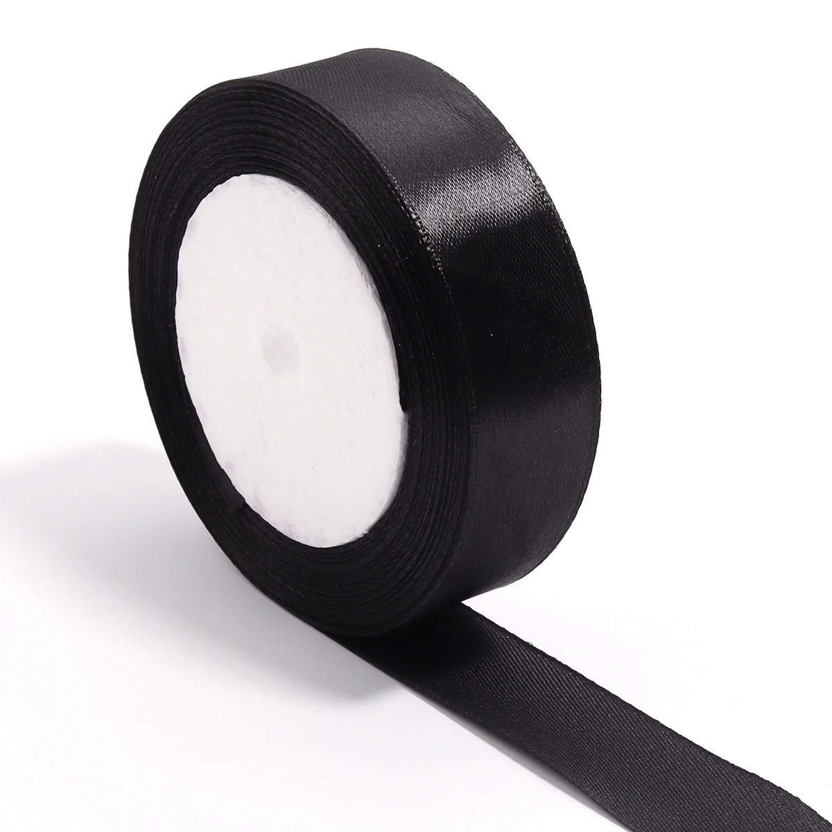 25Yards/Roll Black Satin Ribbons for Wedding Christmas Party Decorations DIY Bow Craft Ribbons Card Gifts Wrapping Supplies