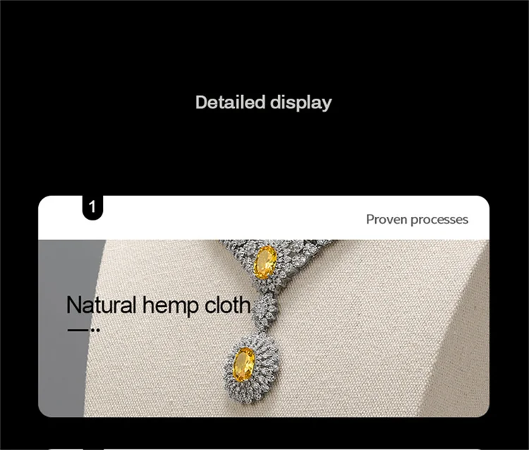 Oirlv Mannequin Linen Necklace Pendant Chain Jewelry Bust Neck Display Stand Jewelry Holder Necklace Pendant Window Display Prop