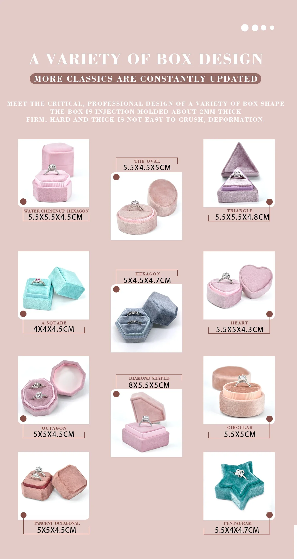 TAIMY Luxury Velvet Vintage Marry Wedding Heart Shaped Ring Box Double Rings Holder Custom Logo Jewelry Boxes Gifts Packaging