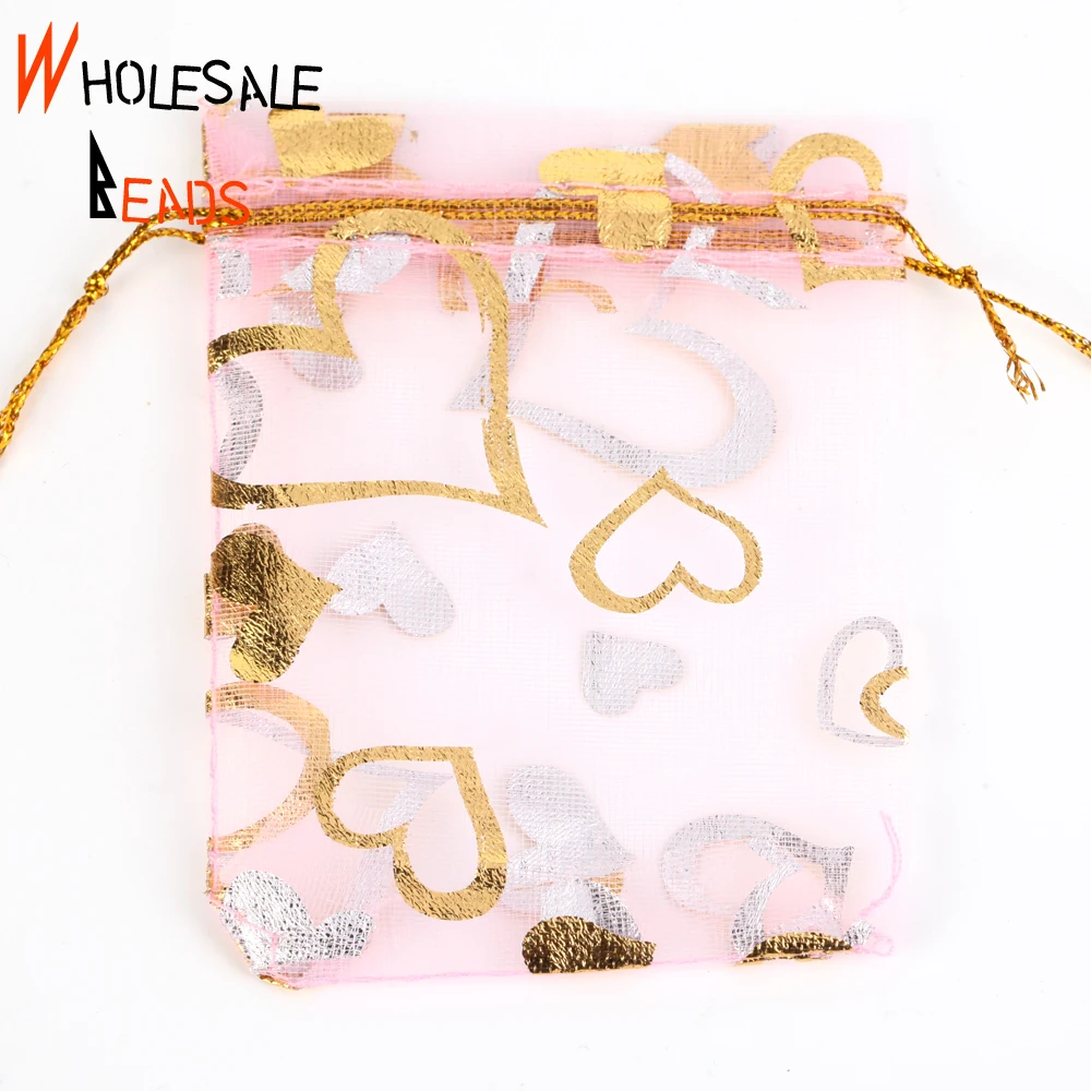 50pcs/Lot 35 Colors 7x9cm 9x12cm Drawstring Organza Bags Jewelry Packaging Bags Candy Wedding Party Bags Wholesale Gifts Pouches