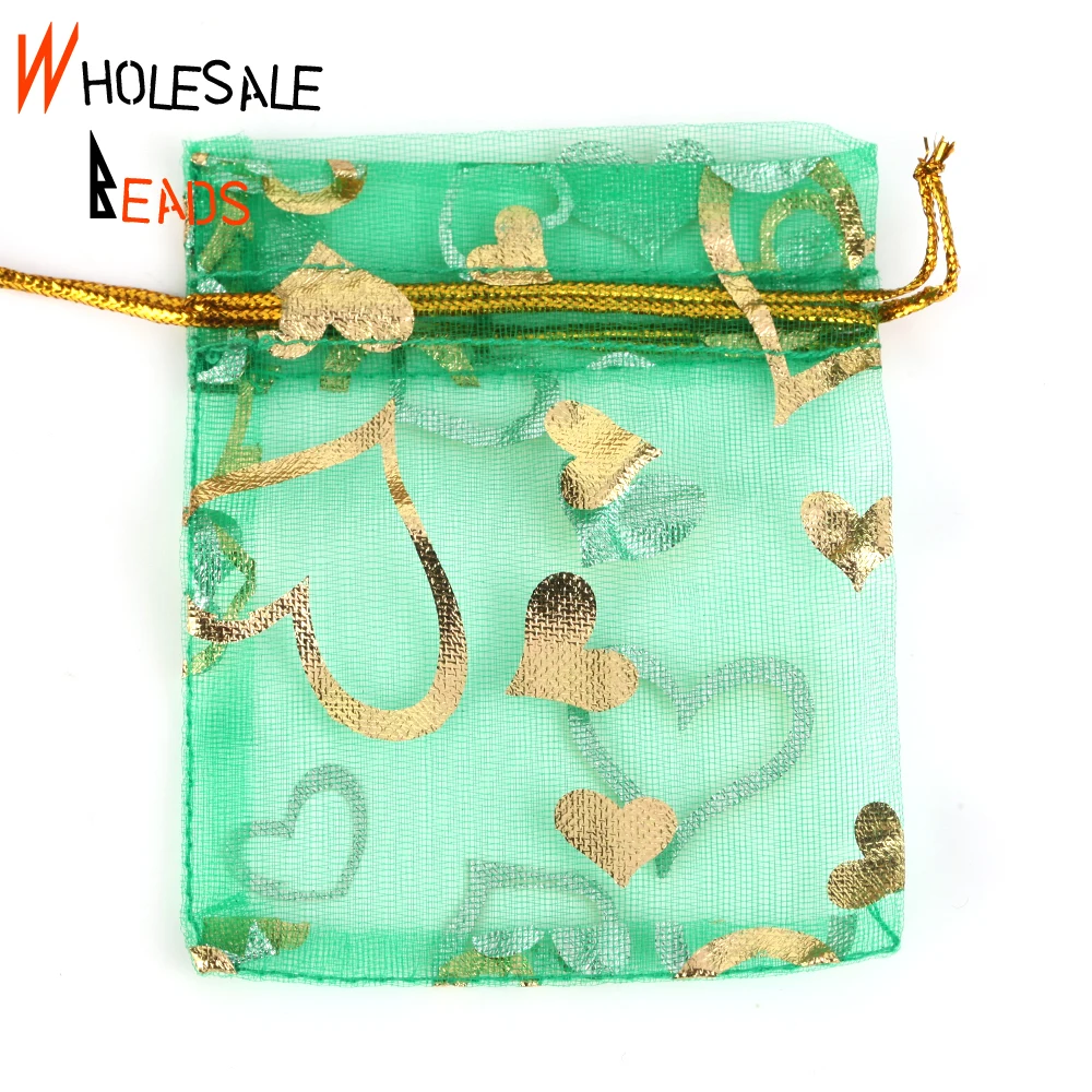 50pcs/Lot 35 Colors 7x9cm 9x12cm Drawstring Organza Bags Jewelry Packaging Bags Candy Wedding Party Bags Wholesale Gifts Pouches