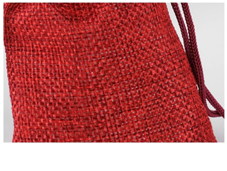 50pcs/lot Drawstring Gift Pouches Linen Bags For Jewelry Wedding Party Christmas Packaging Custom Logo 7*9 8*10 10*14 13*18cm