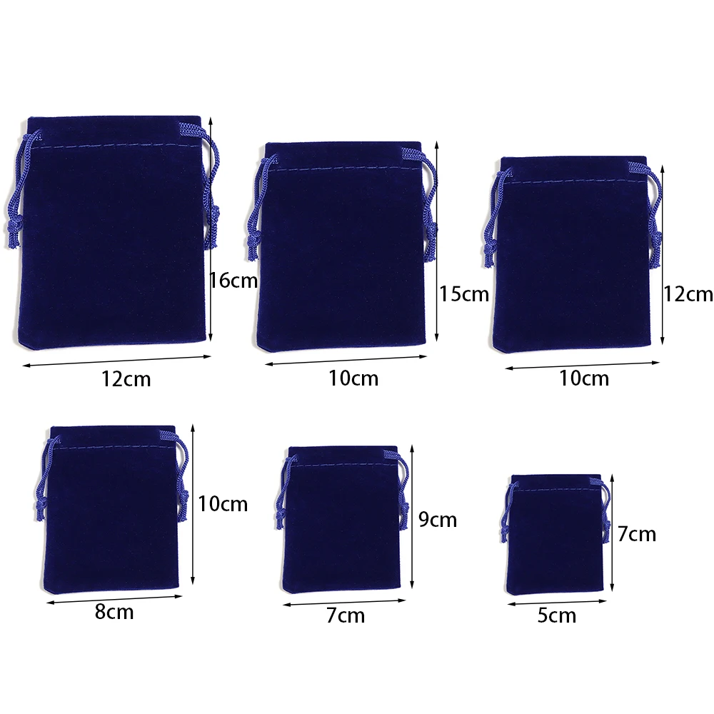 5-10pcs/lot Velvet Gifts Bags Colorful Drawstring Jewelry Bags Storage Pouches For Wedding Christmas Party Gifts Packaging Bags