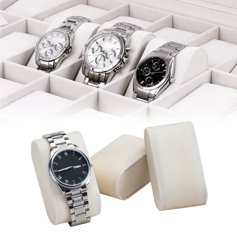 5Pieces Velvet Watch Bracelet Pillow Jewelry Displays Props for Home Shops Countertops and Showcases Display Holder