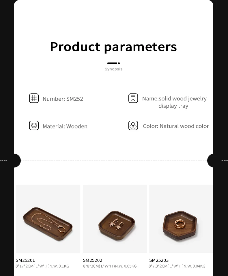 Oirlv Wooden Jewelry Ring Earring Holder Dish Decorative Small Wood Storage Tray For Rings Earrings Bracelets Jewelry Organizer