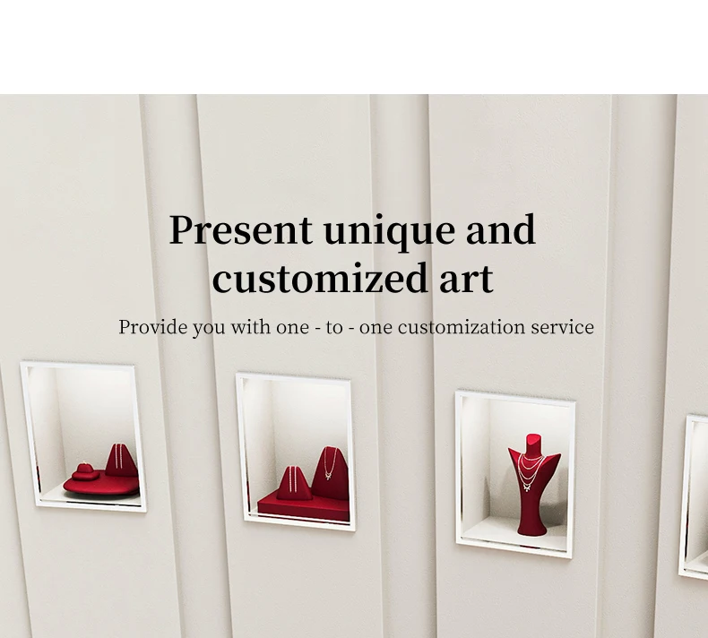 Yinbeini Velvet Jewelry Display Set Ring Earrings Necklace Bracelet Rack Organizer Boutique Combination Stand TB040
