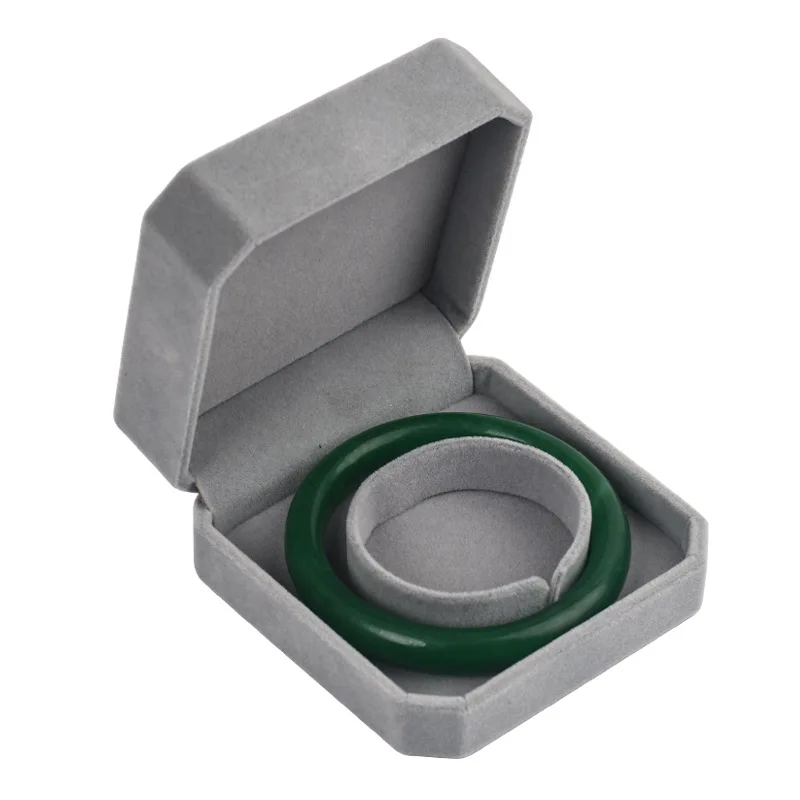 High-grade Velvet Jewelry Box Ring Necklace Bracelet Storage Gift Packaging Box Grey Exquisite Jewelry Organizer Box Joyero