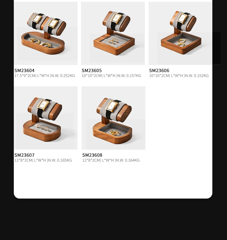 Oirlv T Shaped Fashion Wood Watch Display Stand with Microfiber Jewelry Organizer Rack Bracelet Ring Storage Watch Holder New