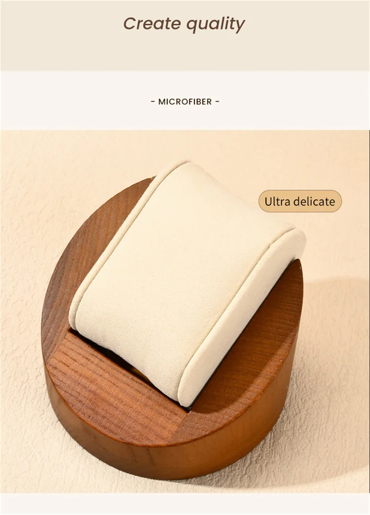 WoodTen Single Watch Display Stand With Pillow Wooden Wrist Watch Rack Storage Watch Stents Jewelry Organizer Watch Display Prop
