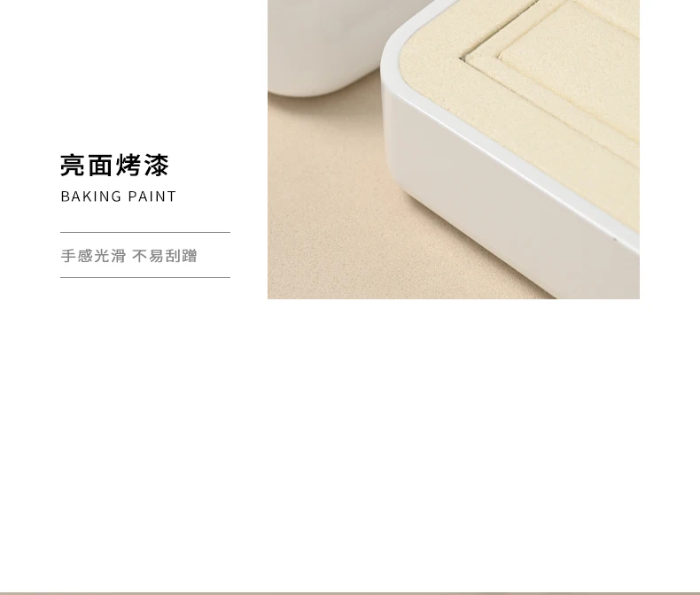 Oirlv Beige Premium Jewelry Display Tray Stand Matte Textured Holder for Necklaces/Rings, Jeweler Store Counter Display Props