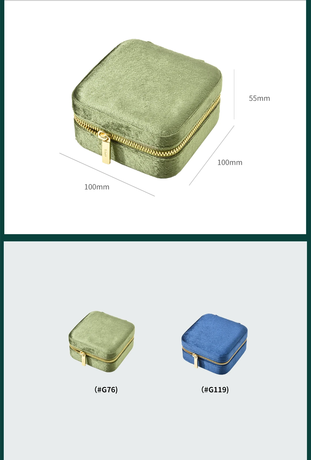 TAIMY Personalise Vintage Velvet Jewelry Box Luxury Travel Ring Necklace Jewelry Storage Case Custom Logo Jewellery Organizer