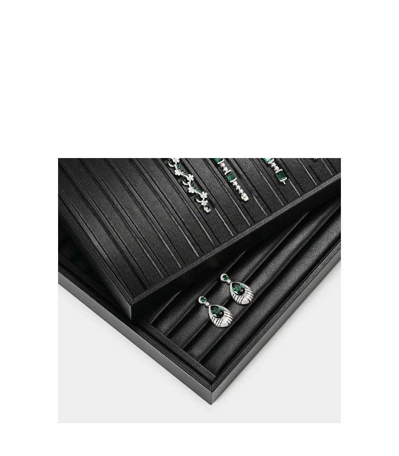 Oirlv Jewelry Organizer Leather Jewelry Storage Tray Display Ring Bracelet Necklace Storage Box Showcase Drawer Organizer Trays