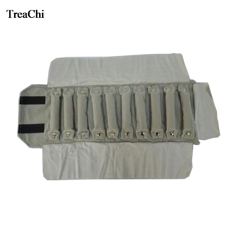 Fine Mini Jewelry Travel Roll Bag Fashion Black Grey Velvet Ring Storage Organizer Pouch Personalized Ring Carrying Case