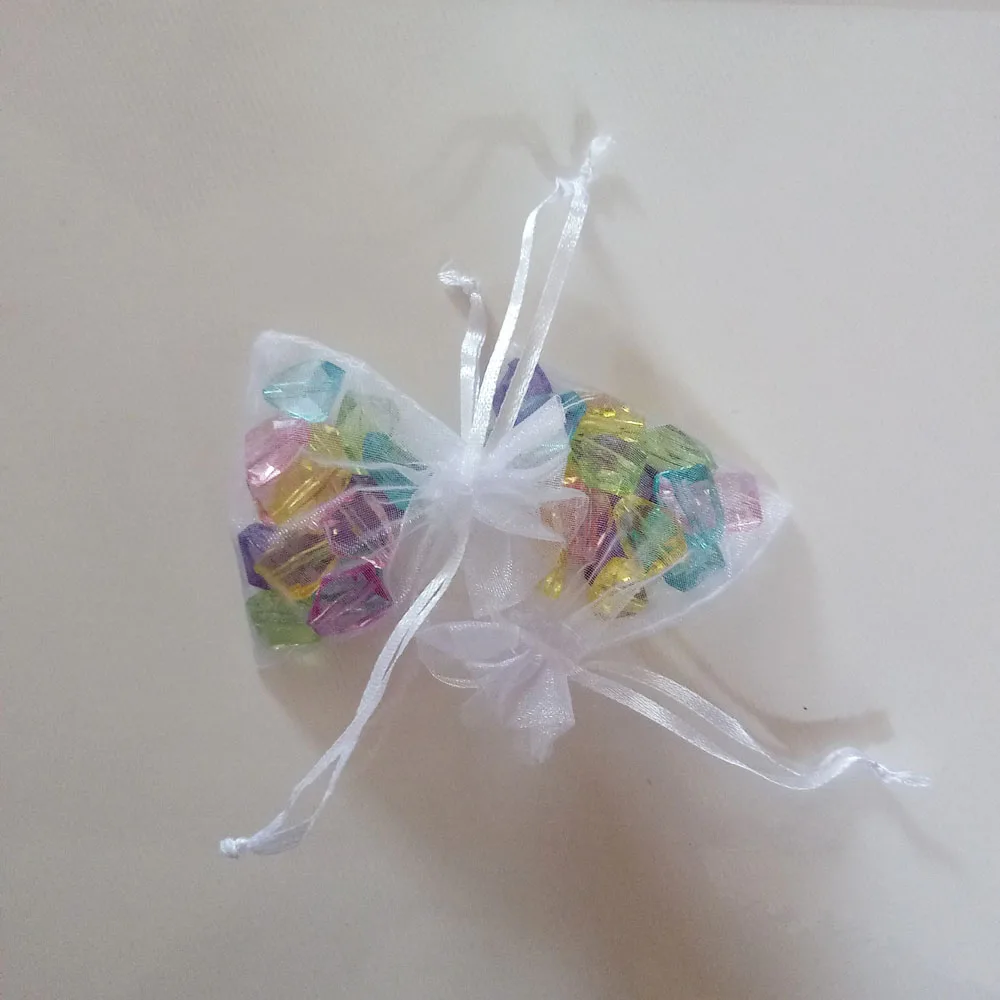 1000pcs White Gift Bags For Jewelry Bags And Packaging Organza Bag Drawstring Bag Wedding/Woman Travel Storage Display Pouches