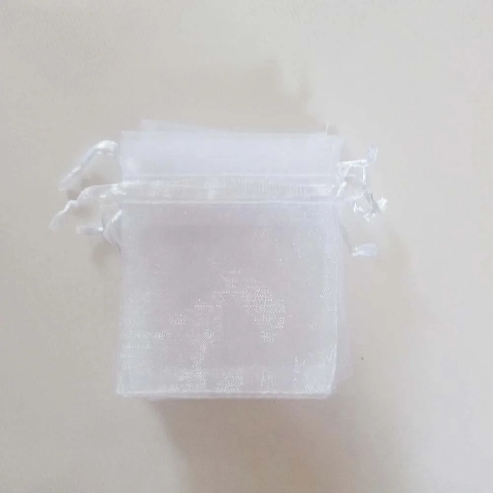 1000pcs White Gift Bags For Jewelry Bags And Packaging Organza Bag Drawstring Bag Wedding/Woman Travel Storage Display Pouches