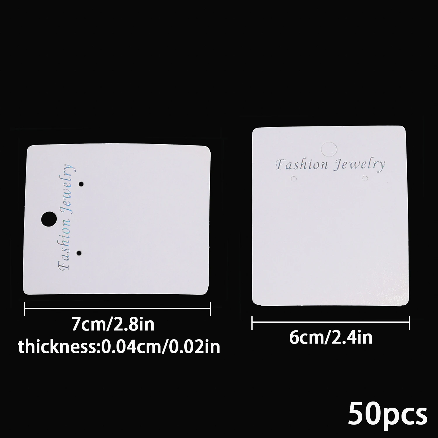 50pcs/lot 6x9cm White Cardboard Paper Earring Display Cards Earring Package Hang Tag Card for DIY Ear Studs Jewelry Display Card
