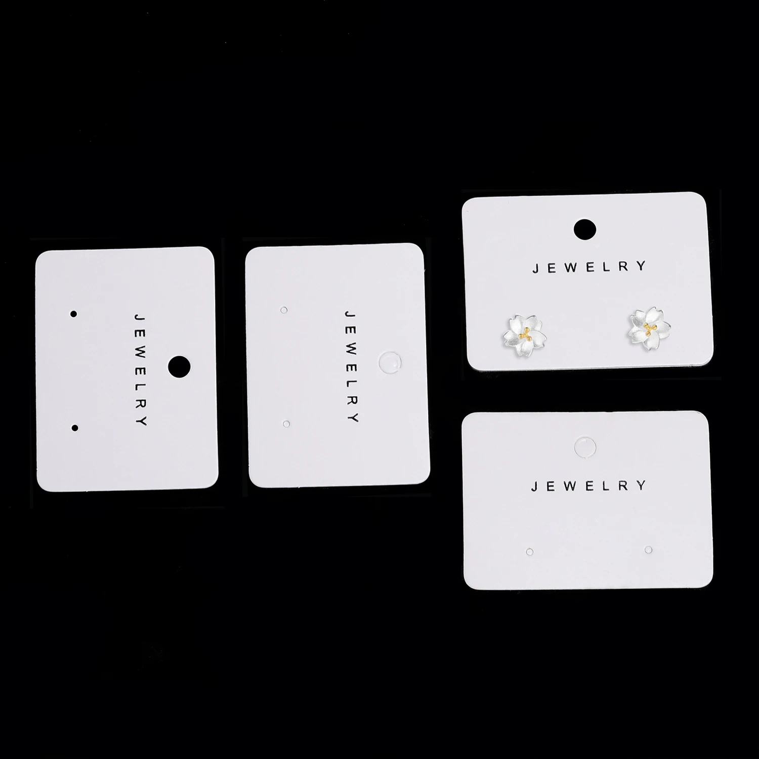 50pcs/lot 6x9cm White Cardboard Paper Earring Display Cards Earring Package Hang Tag Card for DIY Ear Studs Jewelry Display Card