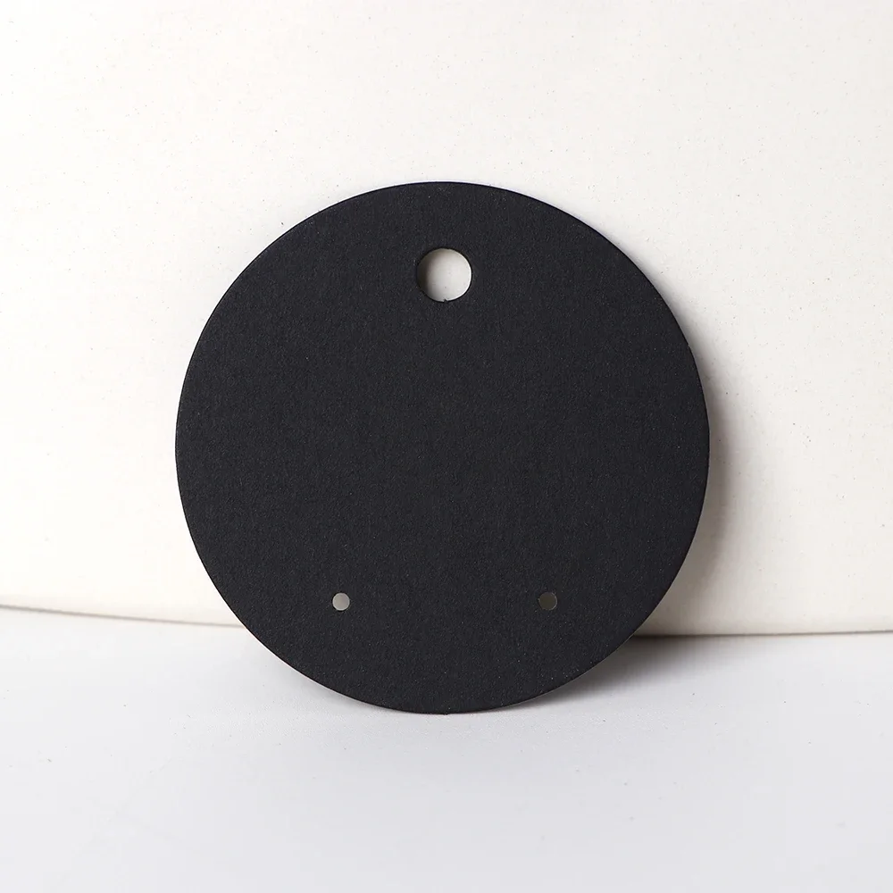 50 pcs 6x6cm Circular Earrings Jewelry Display Kraft Paper Card With Or Without Bags Wholesale Packaging Small Business Supplier