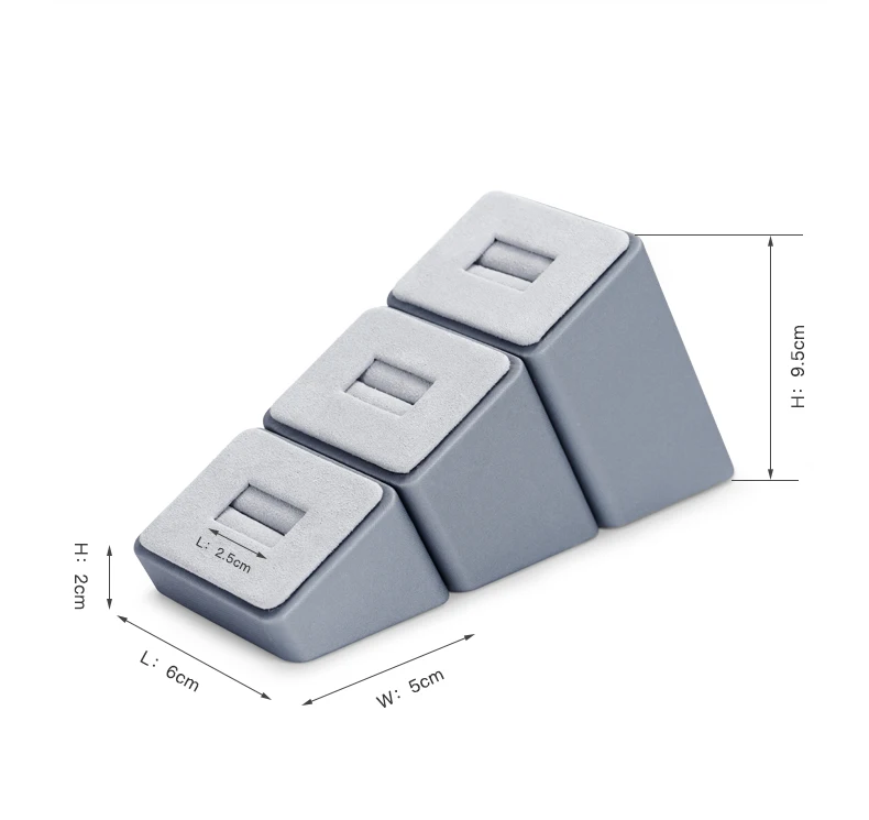 Oirlv Jewelry Stand Display For Business Grey Leather Earring Jewelry Display Stand Necklace Bracelet Watch Jewelry Holder Stand