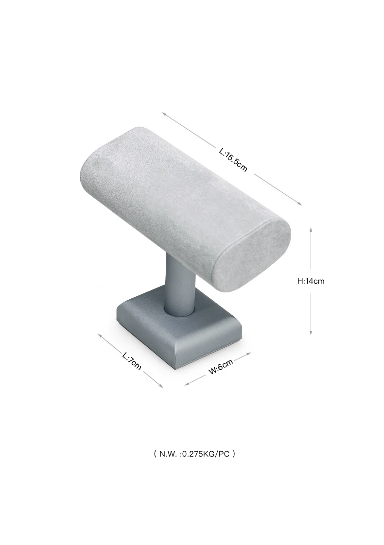Oirlv Jewelry Stand Display For Business Grey Leather Earring Jewelry Display Stand Necklace Bracelet Watch Jewelry Holder Stand