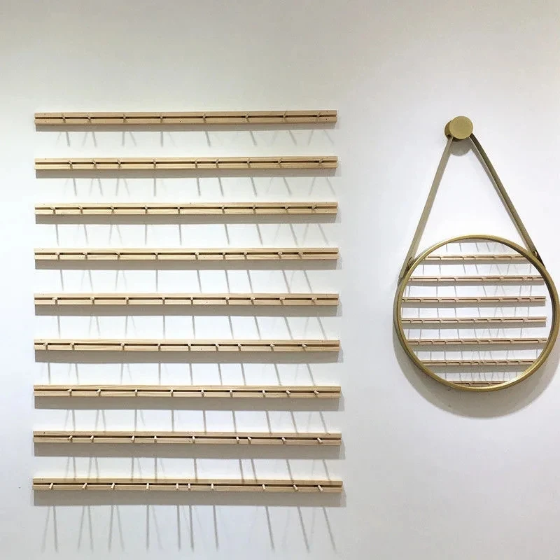 Jewelry Organizer Wooden DIY Wall Jewelry Display Earring Ring Necklace Hanger Storage Stands Boho Nature Jewelry Shop Decor