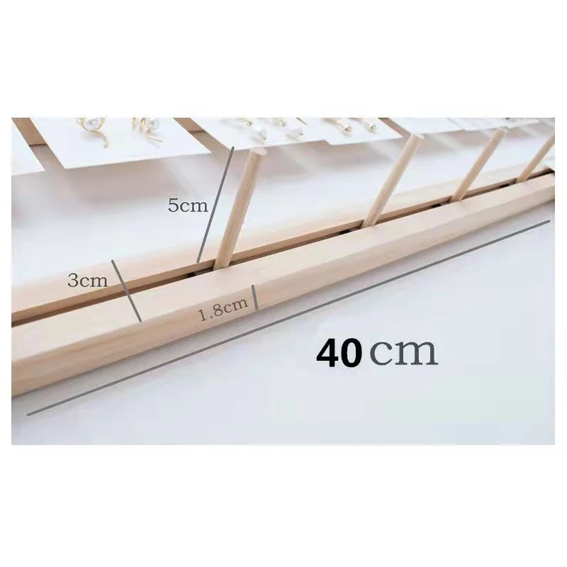 Jewelry Organizer Wooden DIY Wall Jewelry Display Earring Ring Necklace Hanger Storage Stands Boho Nature Jewelry Shop Decor