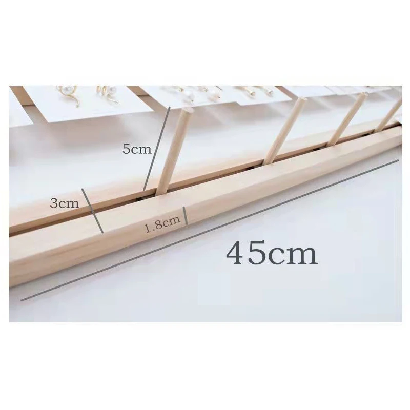 Jewelry Organizer Wooden DIY Wall Jewelry Display Earring Ring Necklace Hanger Storage Stands Boho Nature Jewelry Shop Decor