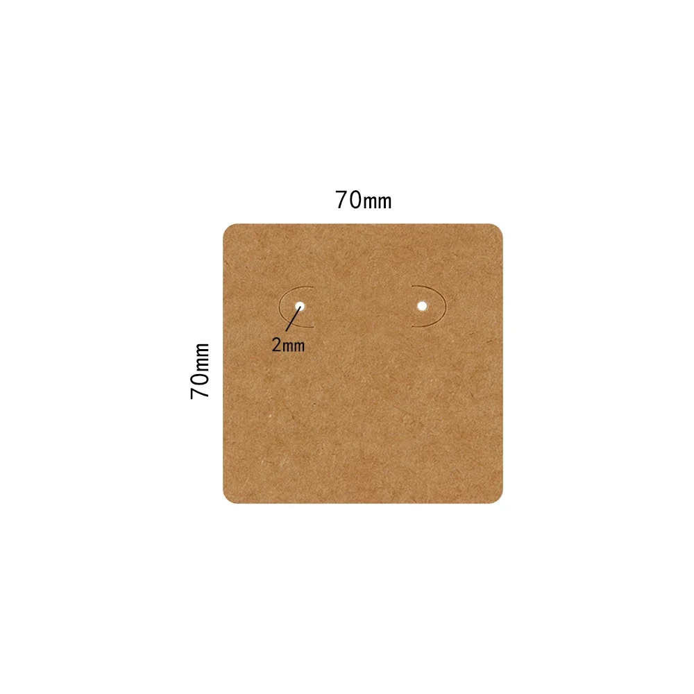 50 Pcs 7x7cm Earrings Jewelry Display Paper Card With Or Without Bags Wholesale Packaging Business Supplier Customize Service