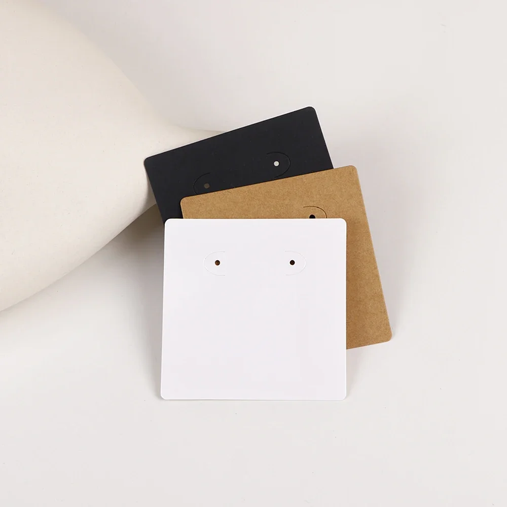 50 Pcs 7x7cm Earrings Jewelry Display Paper Card With Or Without Bags Wholesale Packaging Business Supplier Customize Service